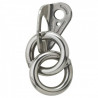 Bolt Hanger 10mm W. Doublering Stainless Steel Polished