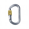 Steel Oval Carabiner, Screw Gate ZincPlated